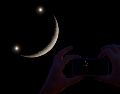 La "Luna sonriente" es una curiosa formación donde la Luna y dos planetas parece que dibujarán un rostro en el firmamento. ESPECIAL / CANVA