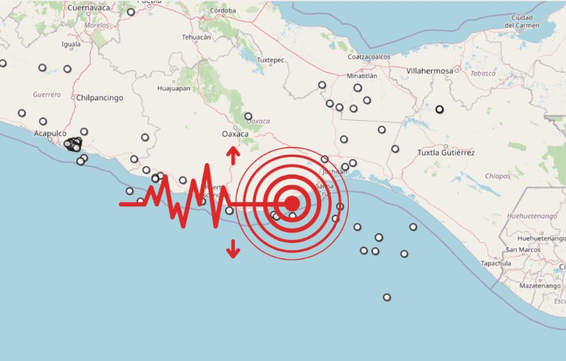 &nbsp;Sismo en Oaxaca. ESPECIAL / SSN