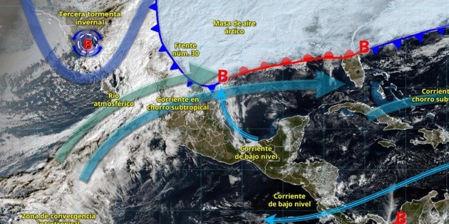 SMN alerta por frente fr&iacute;o 30, bajas temperaturas y vientos intensos esta semana en M&eacute;xico
