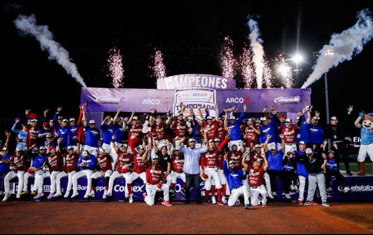 Los Charros de Jalisco se convirtieron en el quinto equipo bicampeón en la Liga Mexicana del Pacífico. X/ @Liga_Arco.