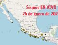 Sismos en México | EN VIVO | 26 de enero de 2026. ESPECIAL / SSN