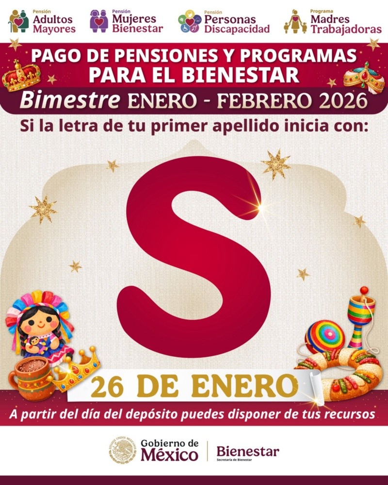  El lunes 26 de enero es el turno de las personas que tienen un apellido paterno que comienza con la letra S.&nbsp;ESPECIAL