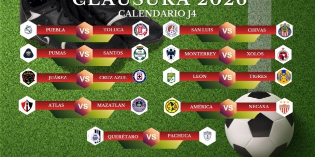 Liga MX: J4 del Clausura 2026, calendario de partidos, horarios y canales de transmisi&oacute;n