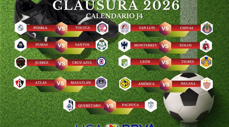 El Clausura 2026 entra en su cuarta jornada con Chivas como líder y Atlas entre los primeros cinco de la clasificación. ESPECIAL / CANVA