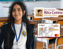 La Beca Rita Cetina tiene como objetivo principal fortalecer y garantizar el derecho a la educación para que ningún menor tenga que abandonar sus estudios por falta de sustento financiero en su familia. ESPECIAL/Canva/Gobierno de México
