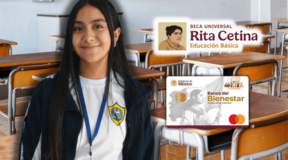 La Beca Rita Cetina tiene como objetivo principal fortalecer y garantizar el derecho a la educación para que ningún menor tenga que abandonar sus estudios por falta de sustento financiero en su familia. ESPECIAL/Canva/Gobierno de México