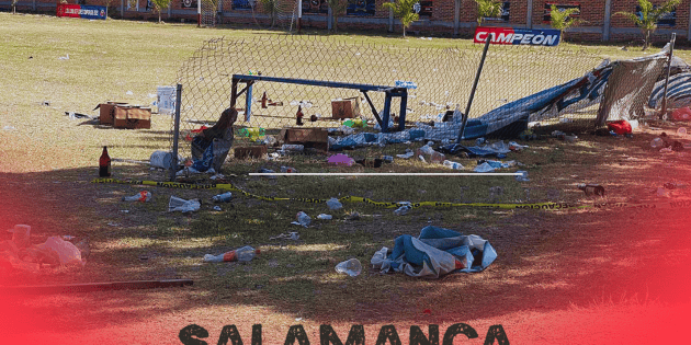 Salamanca: As&iacute; qued&oacute; el campo de futbol tras la masacre que dej&oacute; 23 v&iacute;ctimas