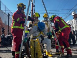 Con apoyo policial y de Protección Civil, el SIAPA inspeccionó el drenaje del AMG. CORTESÍA