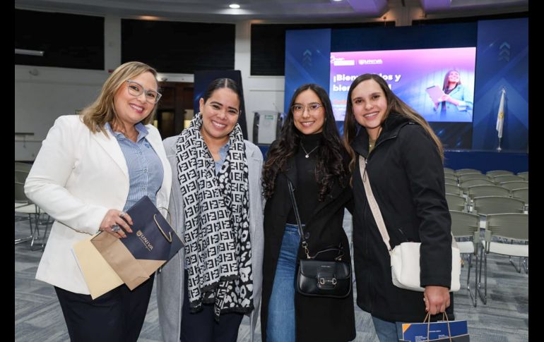 Mirna González, Giselle Fregoso, Fernanda Ríos y Magda Mahmoud. GENTE BIEN JALISCO /  Lanzamiento de maestrías híbridas de UNIVA.