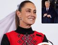 Imagen que combina a la Presidenta Claudia Sheinbaum, el mandatario esadounidense Donald Trump, y a su esposa Melania. ESPECIAL / EFE