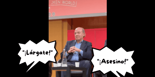 Felipe Calder&oacute;n: &iexcl;Asesino!, gritan estudiantes al expresidente en conferencia (VIDEO)