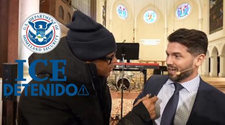 Captura de video tomado de la cuenta en YouTube @TheDonLemonShow del periodista Don Lemon,  durante la cobertura de una protesta contra ICE por la que fue detenido. EFE/ @TheDonLemonShow