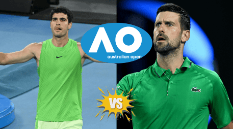 Tras la Final del Abierto de Australia, el serbio desbancará Zverev del tercer sitio de la clasificación; y Carlos Alcaraz se mantendrá en lo más alto, aunque no se convierta en campeón. EFE / J. Ross