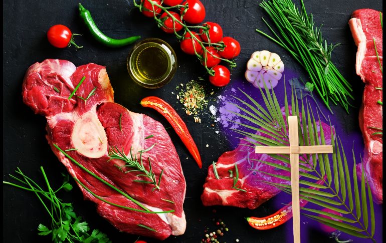 La práctica de no comer carne durante la Cuaresma y la Semana Santa no se limita a una regla alimentaria. Representa un acto simbólico de sacrificio y respeto. ESPECIAL / CANVA