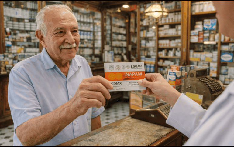 En la Ciudad de México, varias farmacias aplican descuentos al presentar la credencial del Inapam. ESPECIAL/ChatGPT