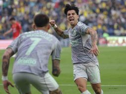 Víctor Dávila celebra el gol que puso cifras definitivas al marcador. SUN/C. Mejía