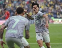 Víctor Dávila celebra el gol que puso cifras definitivas al marcador. SUN/C. Mejía