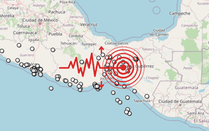  Sismo en Chiapas. ESPECIAL / SSN