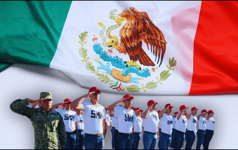 Los jovenes mexicanos ahora tendrán la posibilidad de realizar su Servicio Militar Nacional en México (SMN) en sólo tres meses y no en un año. ESPECIAL / CANVA / Gobierno de México