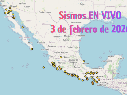 Sismos en México | EN VIVO | 3 de febrero de 2026. ESPECIAL / SSN