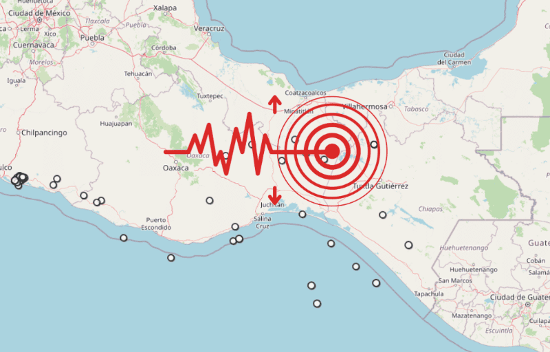 &nbsp;Sismo en Chiapas. ESPECIAL / SSN