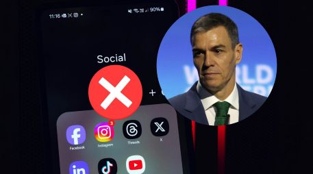 Pedro Sánchez acusó a las aplicaciones TikTok, Instagram, Facebook y X de ser amenazas contra la integridad de menores de edad y la soberanía digital. EFE / A. Haider / UNSPLASH / P. Sakalakis