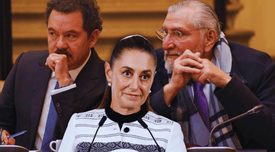 Sobre el nombramiento de Ignacio Mier (i) como coordinador de los morenistas en la Cámara Alta, Sheinbaum señaló que es una decisión de los legisladores. EFE / S. Gutiérrez / SUN / ARCHIVO