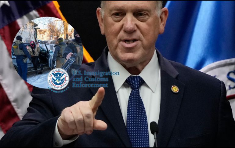 El zar fronterizo estadounidense Tom Homan en conferencia de prensa en Minneapolis el 29 de enero de 2026.  AP / ARCHIVO