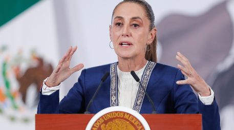 Sheinbaum calificó como “absolutamente falsas” las declaraciones de Donald Trump. EFE/ I. Esquivel