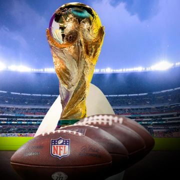 Este año, el Estadio Azteca no solo se prepara para el Mundial, sino que acaba de confirmar oficialmente el regreso de la NFL para diciembre. ESPECIAL / IMAGO7, AFP y CANVA