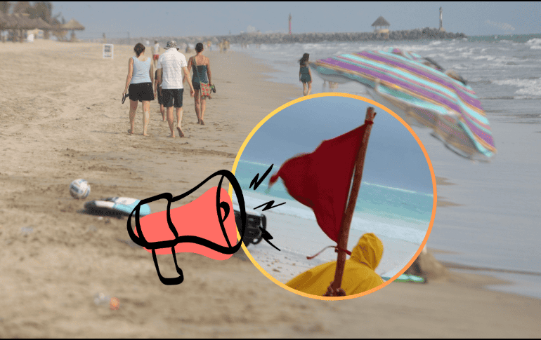 El personal de guardavidas de esta unidad informó que diversas playas de Puerto Vallarta se encuentran con acceso restringido al mar. EL INFORMADOR / NTX / ARCHIVO