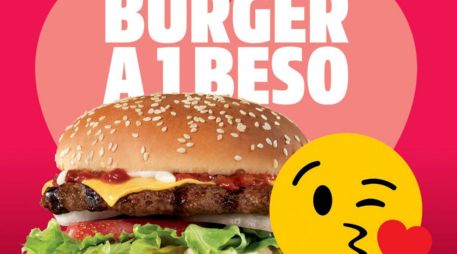  Este 14 de febrero, Carl’s Jr. sorprende a sus clientes con una hamburguesa gratis para celebrar el amor y la amistad. FACEBOOK/Carl's Jr. México