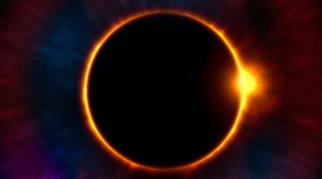 El eclipse solar anular de febrero permitirá ver el llamado “Anillo de Fuego”, un fenómeno que ocurre cuando la Luna no cubre por completo al Sol. CANVA
