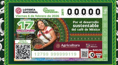 En su billete del Sorteo Superior 2871, la Lotería Nacional reconoció la importancia del café y sus productores. X/lotenal