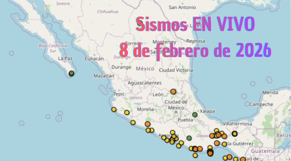 Sismos en México | EN VIVO | 8 de febrero de 2026. ESPECIAL / SSN