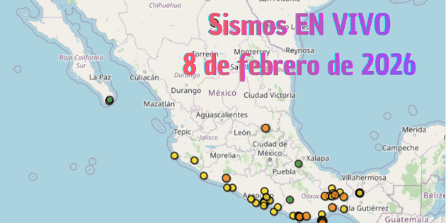 Temblor HOY | EN VIVO | Sismos en M&eacute;xico | Domingo 8 de febrero de 2026