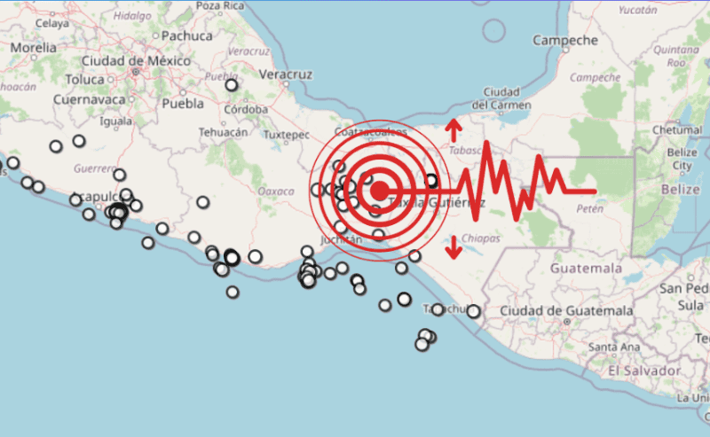&nbsp;Sismo en Chiapas. ESPECIAL / SSN