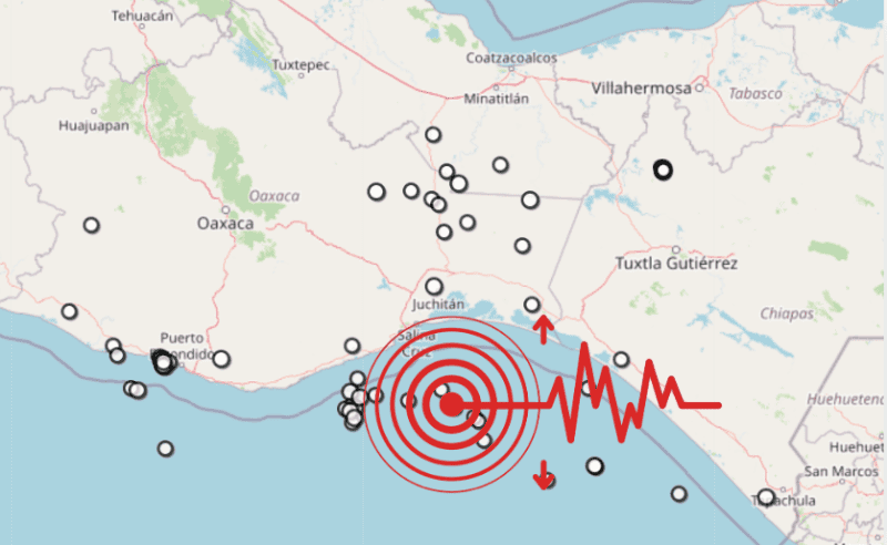 &nbsp;Sismo en Oaxaca. ESPECIAL / SSN