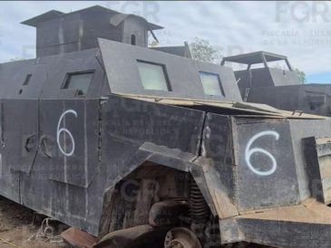 La Fiscalía General de la República (FGR) en cumplimiento con el Programa "Destino de Bienes y Objetos del Delito", destruyó 23 vehículos con blindaje artesanal de los denominados "monstruos". ESPECIAL