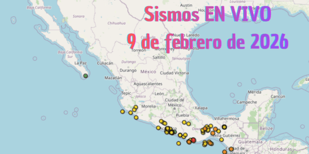 Temblor HOY | EN VIVO | Sismos en M&eacute;xico | Lunes 9 de febrero de 2026