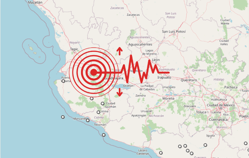 &nbsp;Sismo en Jalisco. ESPECIAL / SSN