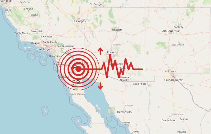 &nbsp;Sismos en Baja California. ESPECIAL / SSN