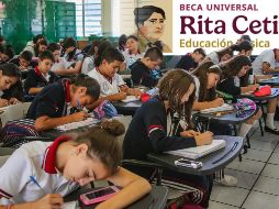 La Beca Rita Cetina tiene como objetivo respaldar la permanencia escolar y disminuir la carga económica de los hogares. ESPECIAL / EL INFORMADOR y CANVA
