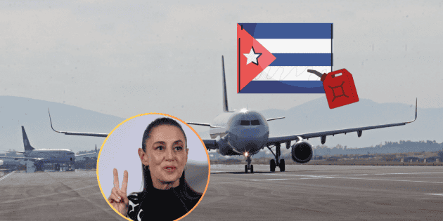 Aviones de Cuba cargan combustible turbosina en M&eacute;xico: Sheinbaum