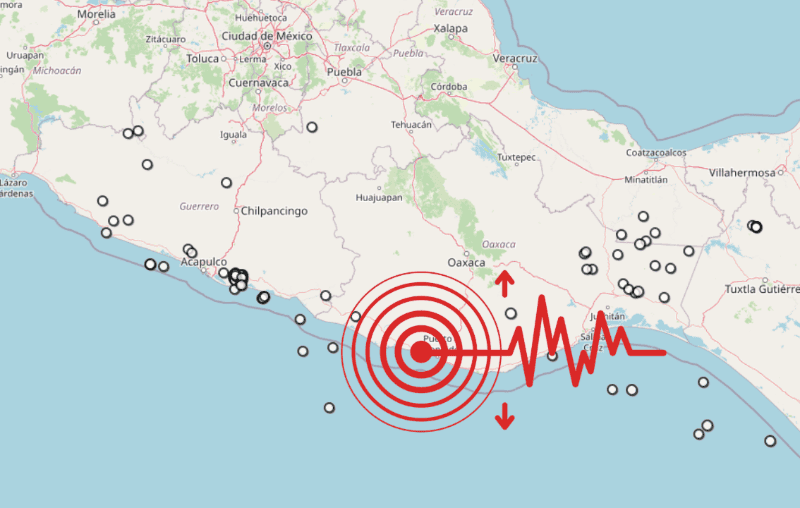 &nbsp;Sismo en Oaxaca. ESPECIAL / SSN