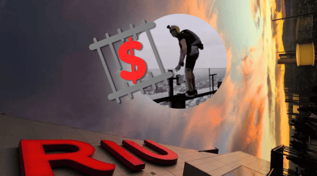 La Comisaría de Guadalajara y la Fiscalía del Estado iniciaron una carpeta de investigación para identificar al paracaidista. INSTAGRAM/@riuplazaguadalajara/ESPECIAL