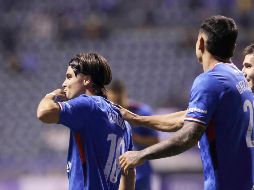 Luka Romero celebra uno de sus goles. EFE/H. Ríos