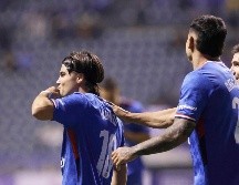 Luka Romero celebra uno de sus goles. EFE/H. Ríos