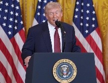 El presidente de Estados Unidos, Donald Trump, habla durante un evento. AP/E. Vucci
