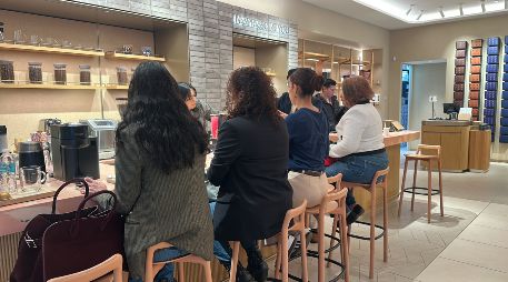 Durante una masterclass de Nespresso Vertuo Pop / Foto: Cortesía